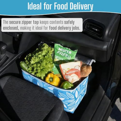 VENO 2 Pack Cooler Bag Insulated Grocery Bags for Food Delivery Heavy Duty - color: Spring Breeze, size: 2 Pack