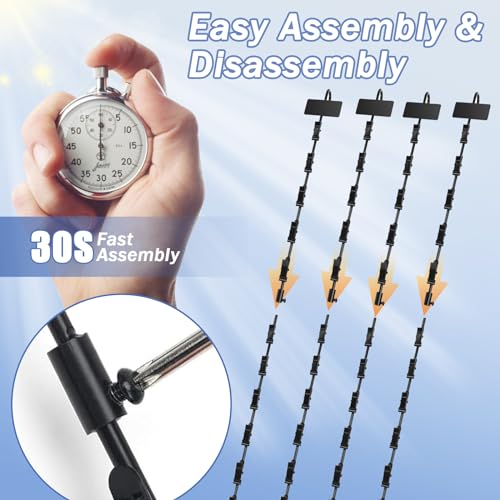 Hanging Chip Clip Strips for Merchandising with Hooks, 32 inch Chip Display Rack Stand 120 Clips Potato Chip Bag Holder with Label Headers Metal Retail Display Rack for Snack Candy 10 Pcs Black - size: 10Pcs-Black
