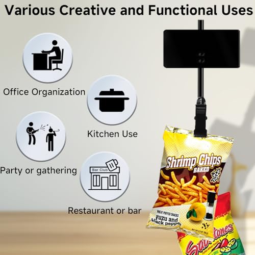 Chip Hanger Strips Hooks Display Hanging with Chip Greeting Card Party Merchandise Vendors Potato Bag Holder Snack - style: 12 clips 6 pack