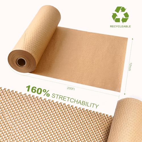 Honeycomb Packing Paper 15"x230' Recyclable Bubble Cushioning Wrap Roll - size: 15Inch x 230Feet