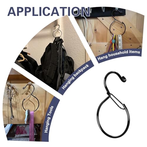 4 PCS Metal Belt Hanger, Black Iron Multipurpose Closet Hangers, Space Saving Belt Organizer for Ties, Scarfs, Baseball Hats, Purses & Accessories