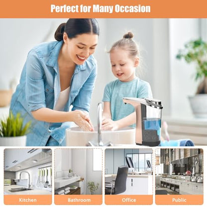 Automatic Soap Dispenser, 17oz Touchless Liquid Dish Soap Dispenser Kitchen - color: Rose Gold