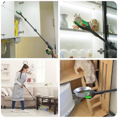 36" Foldable Grabber Reacher Pickup Tool for Seniors, Green - size: 36 Inch