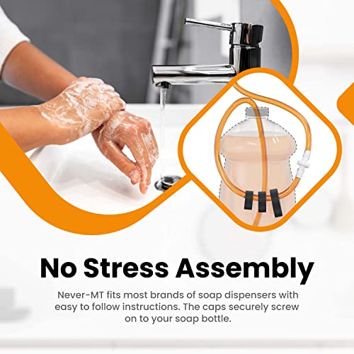Kitchen Sink Soap Dispenser Extension Tube Kit - Made in The USA - The Original Under Sink Soap Dispenser Conversion Kit - Never Fill The Little Bottle Again!