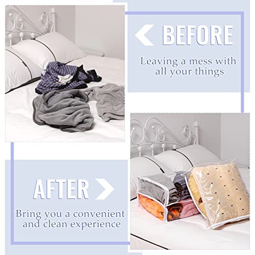 Shappy 6 Packs Clear Plastic Storage Bags with Zipper, 16 X 14 X 4 Inch - size: 16 x 14 x 4 Inch