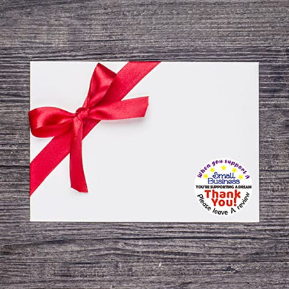 Please Leave a Review Stickers,Small Business Package Packing - color: Thank You Support a Small Business