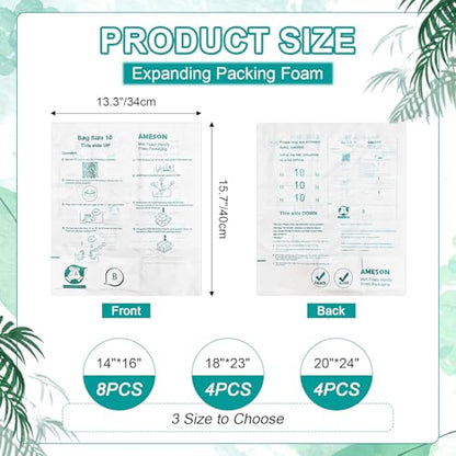 4PCS 20 * 24 Inch Foam Bag For Shipping, Expanding Foam for Instant Pack Quick Expanding Packaging Bags, Packing, Mailing and Shipping Solutions - size: 4PCS 20"x24"