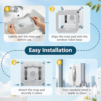 14 Pack Replacement Mop Pads for ECOVACS WINBOT Mini Window Cleaning Robot - size: 14 Pack-Winbot Mini Mop Pads