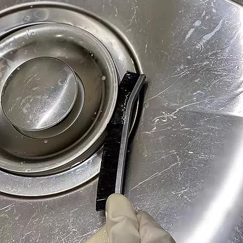 Commercial-Grade Crevice Cleaning Brush Set, Ultra-Stiff Heavy-Duty Gap Scrubber Tools for Bathroom Grout, Window Tracks & Auto Detailing, Zero Cross-Contamination - size: 5Pack