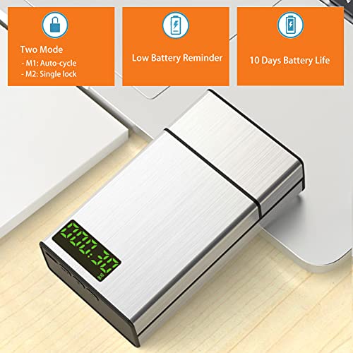 Timed Lock Box – Time Locking Small Container with 999 Hours LCD Display – Portable Locking Box with Timer Lock for Storage – Break Bad Habits – Credit card, Cash, Key,Medication
