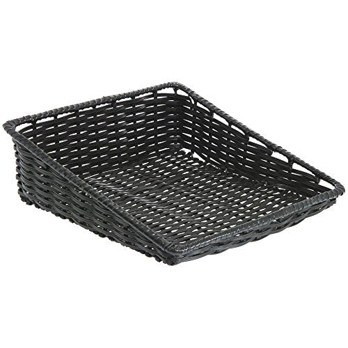 HUBERT Black Produce Basket - 15 1/2"L x 16"D x 1 1/2" to 5"H - color: Black, size: 15.5"Lx16"Dx1.5-5"H