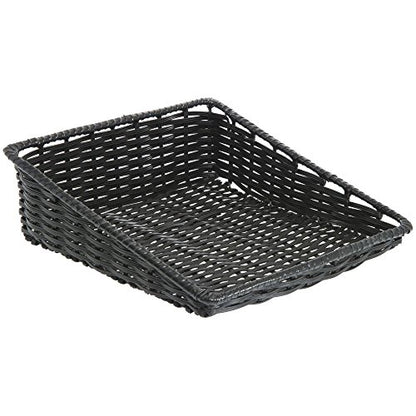 HUBERT Black Produce Basket - 15 1/2"L x 16"D x 1 1/2" to 5"H - color: Black, size: 15.5"Lx16"Dx1.5-5"H