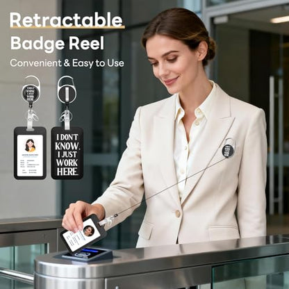 Retractable Badge Holder with Detachable Lanyard, I Don't KONW - color: I Don't Konw