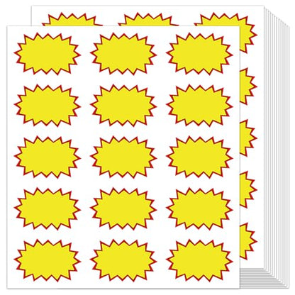 360 Pcs Multi-Use Yard Sale Stickers with Space to Write Pricing - Removable Adhesive Flea Market & Estate Sale Stickers - color: Classic Yellow