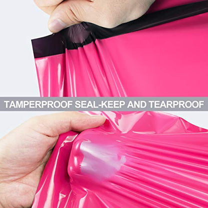 UCGOU Poly Mailers 12x15.5 Inch Hot Pink 100 Pack Medium Shipping Bags - color: Hot Pink, size: 12x15.5