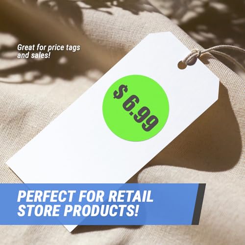 $6.99 Sticker Labels, Green Circle, 1.5 Inch, 300 Count - style: 6 Dollar 99 Cents