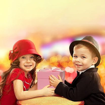 Gift Box with Lid & Ribbon for present, 12pcs, Pink & Red, 4"×4"×4" - color: Pink & Red, size: 4 x 4 x 4 Inch