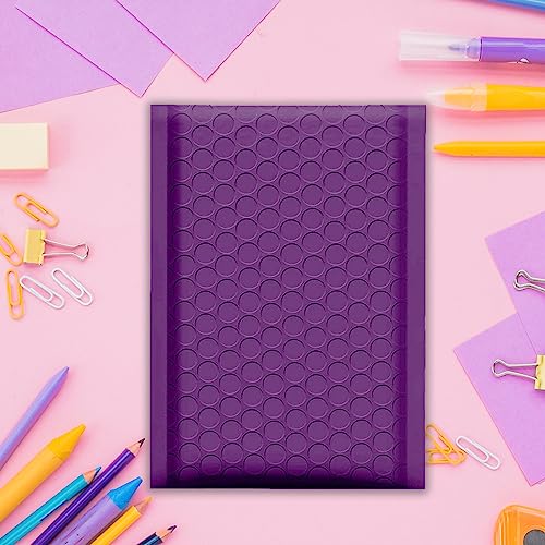 Yens Bulk Purple Poly Bubble Mailers 6x10 250 Pack Usable 6x9 - color: Purple, size: 6" x 10"