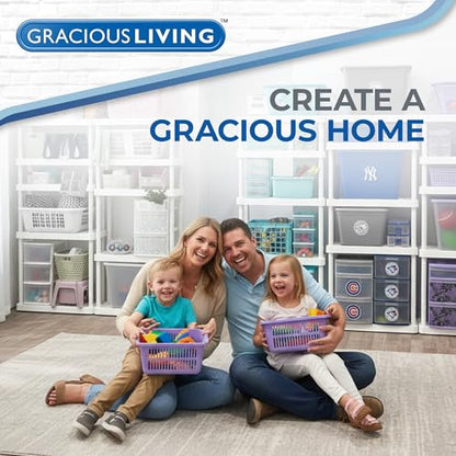 Gracious Living Knect-A-Shelf 4-Shelf Plastic Storage Unit & Rack, White - color: 4 Shelf - White, size: 1 Pack