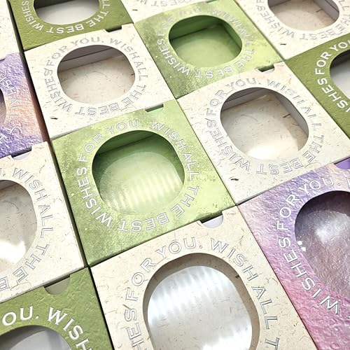 12 PCS Packaging Box 3D Floating Frame Display Stand, Packaging Display Box, Transparent Window Jewelry Case, Jewelry Gift Box, Storage Case，PE Film Anti-oxidation (Off White) - color: Off White