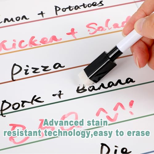 Outus 2 Pieces Magnetic Weekly Dry Erase Boards Erasable, Simple Style - style: Simple Style