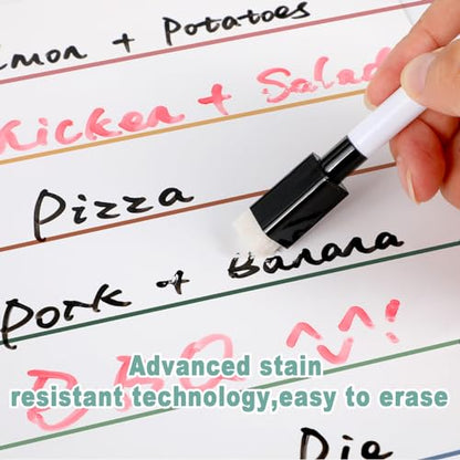 Outus 2 Pieces Magnetic Weekly Dry Erase Boards Erasable, Simple Style - style: Simple Style