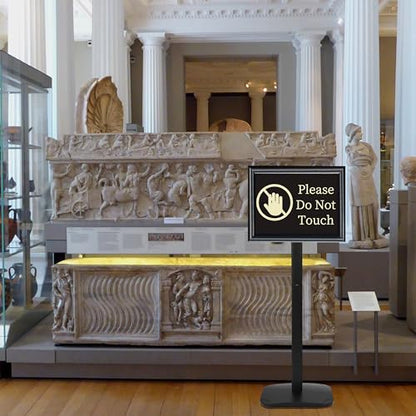 Please Wait To Be Seated Sign, 11 x 17 Inch Heavy Duty Sign Holder Stand - size: 11x17in