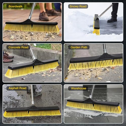 Masthome 24.8" Push Broom - color: Push Broom-yellow