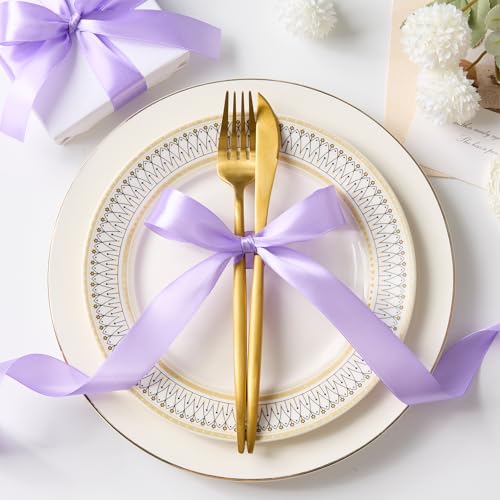 Light Purple Satin Ribbon, 1 Inch, 50 Yards - color: light purple