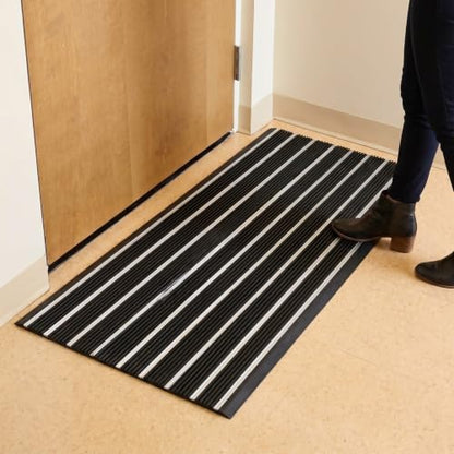 Ecomills Alumat Aluminum Doormat, 22.8" x 47.2", Black - size: 1'11" x 3'11" (Rectangular)