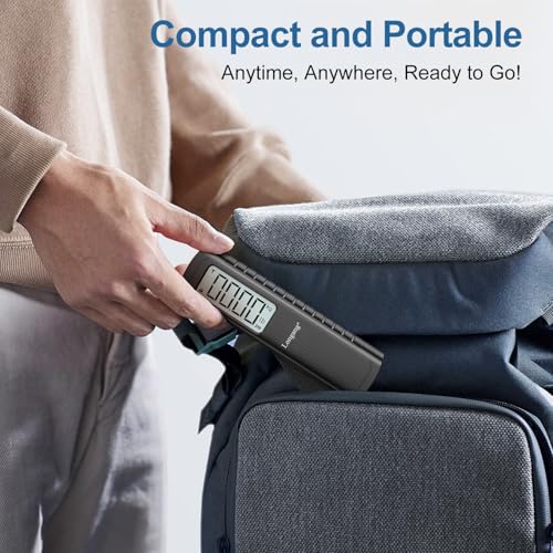 Battery-Free Digital Luggage Scale, 110lbs/50kg Portable Handheld Hanging Scale for Luggages, Suitcases, Backpacks & Bags, Easy Weighing for Travel, No Need Batteries (Black) - color: Black