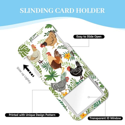 Hancynir Chicken Lanyards for Id Badges, Badge Holder Retractable Reel Clip - color: Funny Chickens