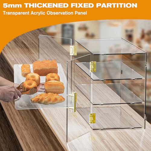 3 Tiers Countertop Bakery Display Case - size: 3 Tiers