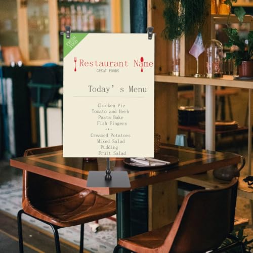 Zerodeko Adjustable T-Shaped Poster Stand Retractable Advertising Display Stand for Tabletop Height Adjustable Sign Holder for Store Signs Office Displays and Event