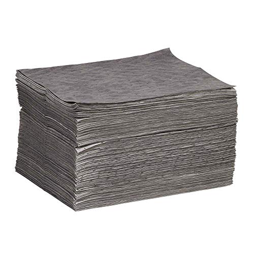 Universal Defender Absorbent Mat Pad, Mediumweight, Polypropylene, 19” x 15” (L x W), Gray, Pack of 100 (GPB100M)