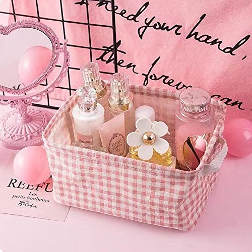 6-Pack Foldable Canvas Storage Baskets with Handle - color: Style C