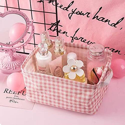 6-Pack Foldable Canvas Storage Baskets with Handle - color: Style C