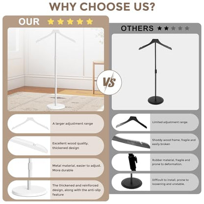 OLV 2 Pack Mannequin Torso, Adjustable Shirt Display Stand 30-41 Inch White - color: White, size: 2 Pack