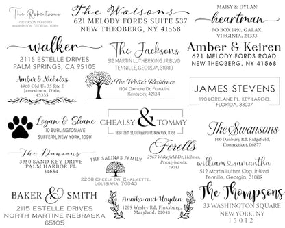 Custom Return Address Stamp Personalized Mailing Label Self Inking Housewarming Gift Idea Name Envelope Branding Tool Wedding Stationery