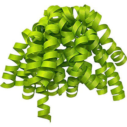 Jillson Roberts Curlie Gift Bows, Lime Green Grosgrain (12 Pieces) - color: Lime Green Grosgrain