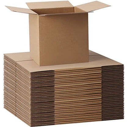 CRUGLA 40 Packs Shipping Boxes 6x6x6, Corrugated Cardboard Brown Mailing Box Bulk for Packing - size: 6x6x6 Inch