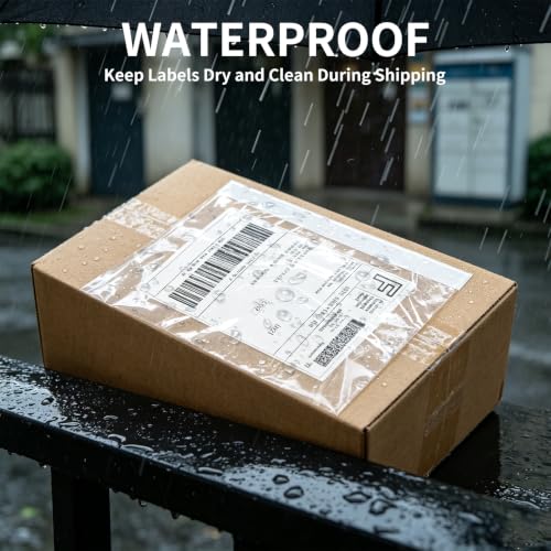 BESTEASY 6" x9" Clear Adhesive Top Loading Packing List Pouches, Blank Shipping Label Envelopes Keeps Paper Safe While Shipping