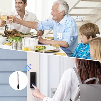SINGCALL Wireless Doorbell Extender Convert Wired to Wireless Easy Install