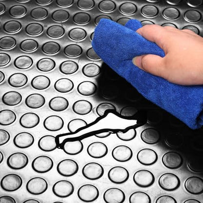 3mm Thin Coin-Grip Rubber Flooring Roll, 2X 4 ft Waterproof Anti Slip Mat, Multi-Purpose Easy Clean Floor Protector for Garage, Laundry Room, Gym, Kennel - size: 2 ft x 4 ft x 0.1 in