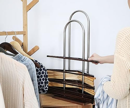 Hanger Stacker, Clothes Hanger Organizer Stand - 25.6”H - color: Stainless Steel, size: Small(25.6"H)
