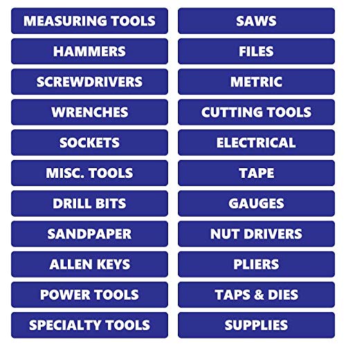 Toolbox Organizational Magnetic Rounded Labels by DCM Solutions (Blue, 0.75" H x 4.5" W) - color: Blue, size: 0.75"H x 4.5"W