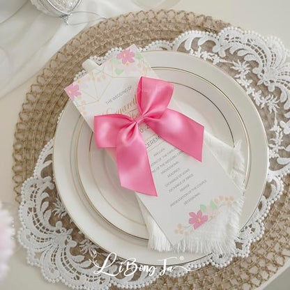 Pink 4.5 Inch Premade Twist Tie Small Gift Wrap Bows 24 Counts - color: Hot Pink