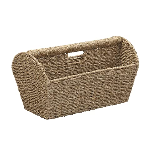 Household Essentials Rectangular Magazine Rack, Seagrass - color: Seagrass, style: Narrow