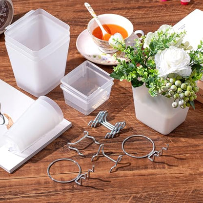 Jinei 12 Pcs Pegboard Bins Baskets with Hooks Organizer Set,Translucent - color: Translucent