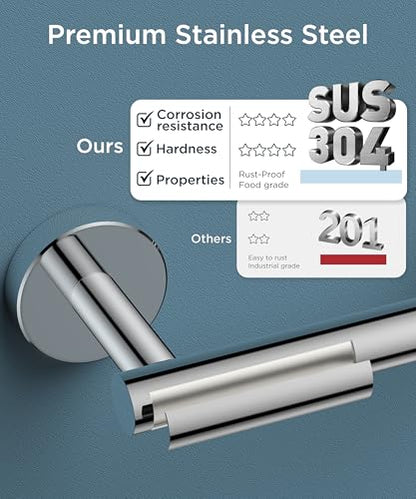 FORIOUS Commercial Toilet Paper Holder Wall Mount Bathroom Tissue Holder - color: Chrome